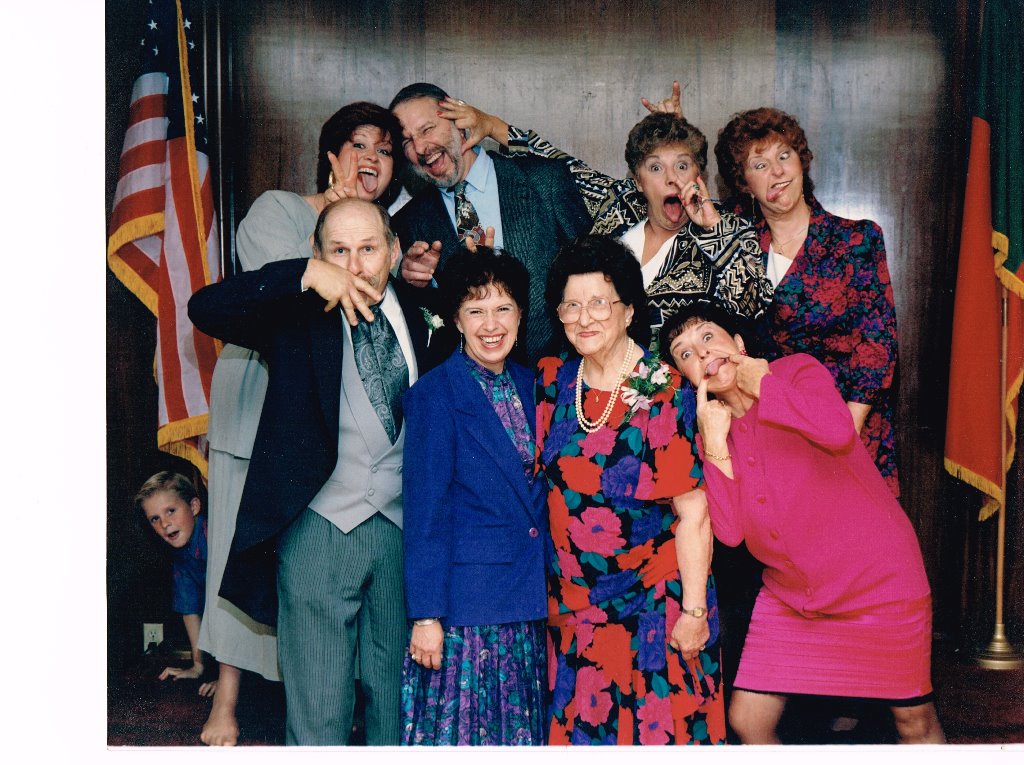 Sherrys - (from left to right) Bottom row - Rick, Joan, Marguerite (Matriarch), Barbara, (top row) Kathleen, Jerry, Darlene, LJ