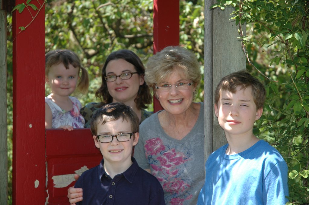 My daughter, grandkids and me-mothers day 2014